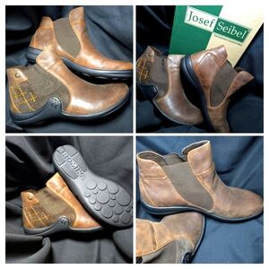 Josef Seibel Brown Leather Booties